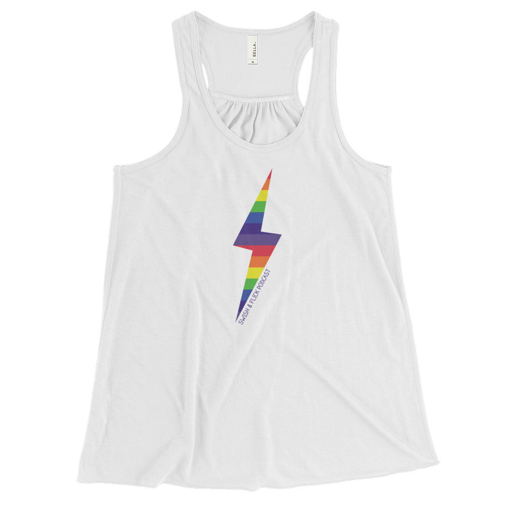 PRIDE Lightning Bolt Flowy Racerback Tank